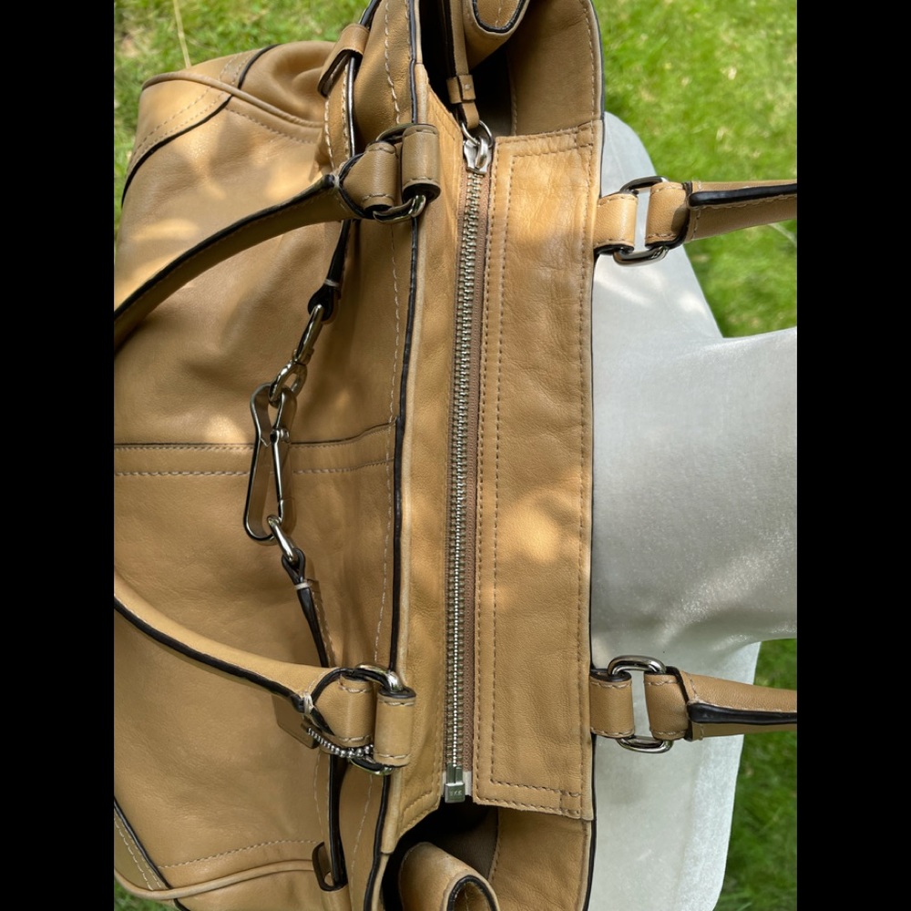 Coach’s Vintage Tan Belted Genuine Leather Satchel - Picture 14 of 16